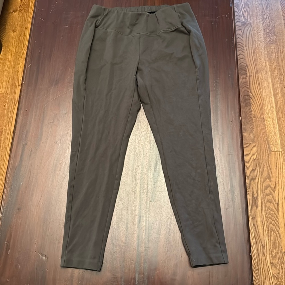 J. Jill Ponte dark greenish gray ponte leggings size medium